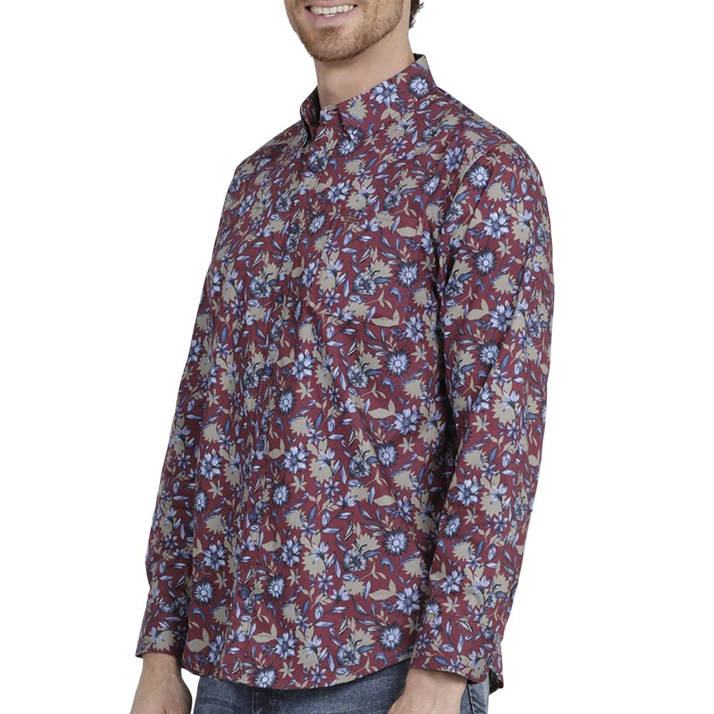 Foto 6 pulgar | Camisa Casual Lee Ultra Slim 360 color Vino para Hombre