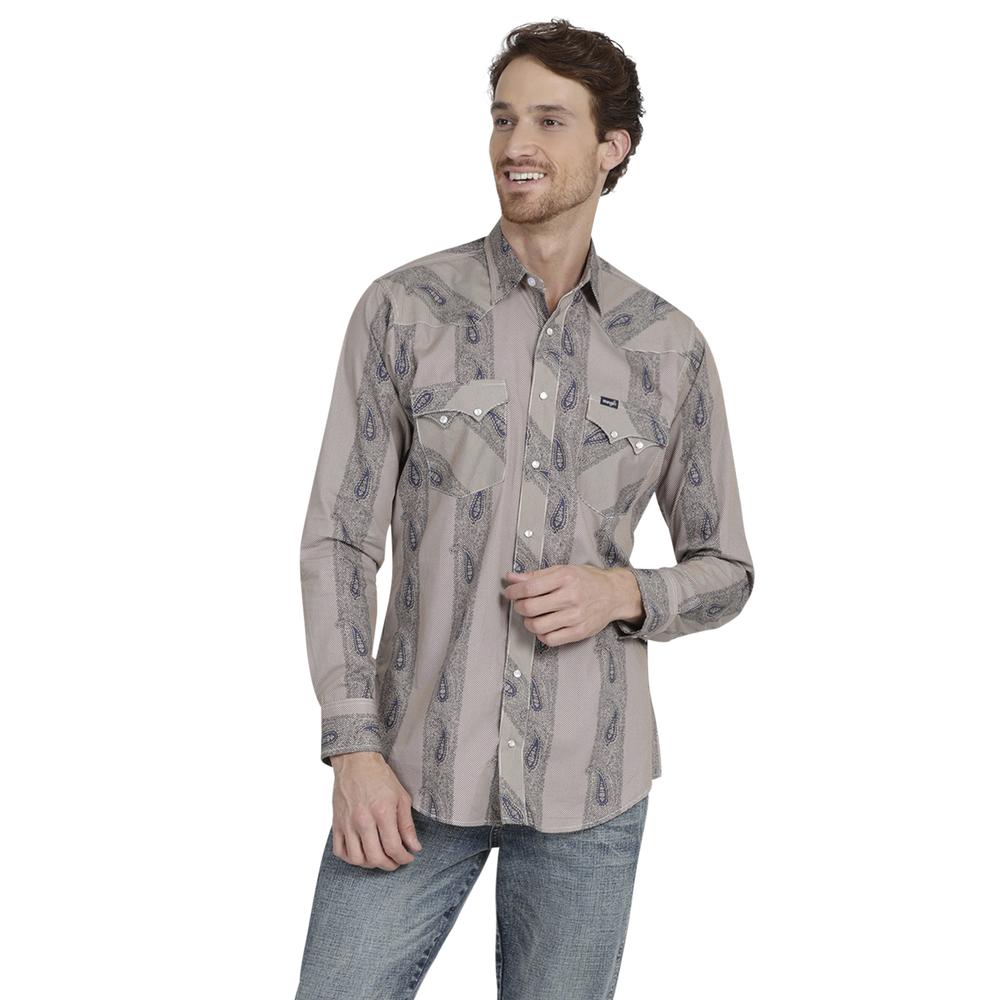 Foto 2 pulgar | Camisa Vaquera Wrangler Slim Fit color Marrón Manga Larga para Hombre