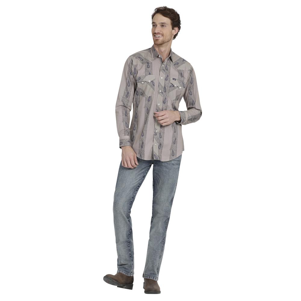 Foto 5 pulgar | Camisa Vaquera Wrangler Slim Fit color Marrón Manga Larga para Hombre