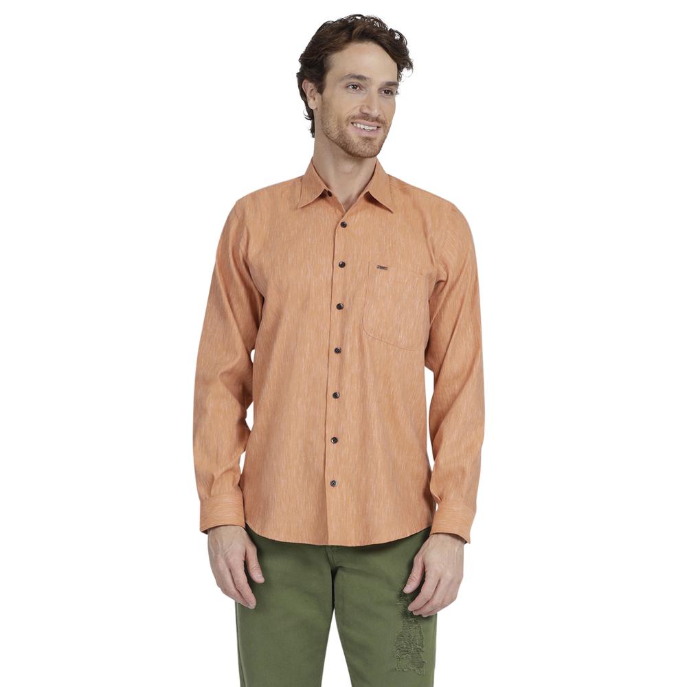 Foto 2 pulgar | Camisa Lee Regular Fit color Naranja para Hombre