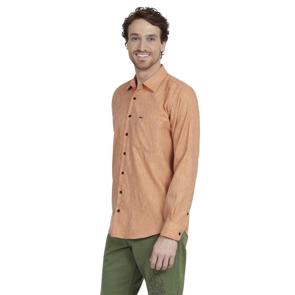 Foto 3 pulgar | Camisa Lee Regular Fit color Naranja para Hombre