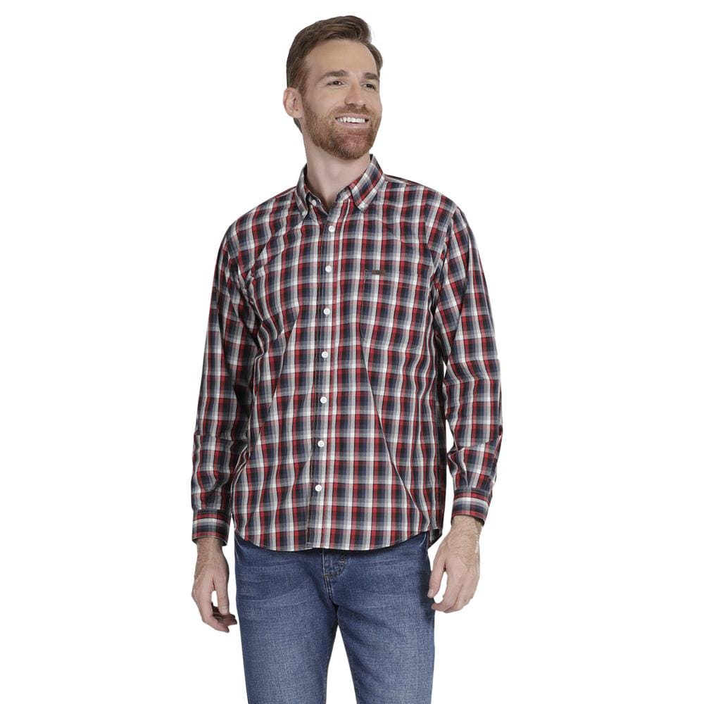 Camisa Casual Lee Regular Fit 362 color Vino para Hombre $452