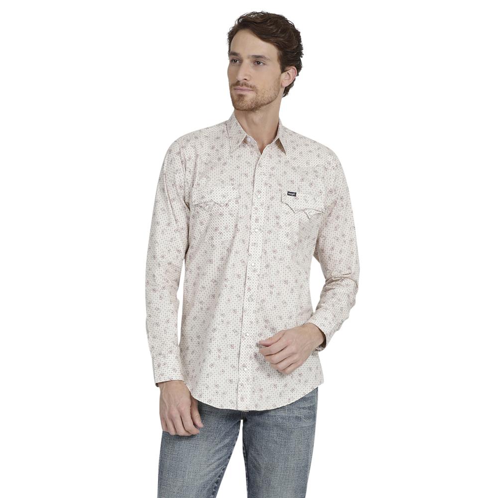 Foto 2 pulgar | Camisa Vaquera para Hombre Wrangler Slim Fit Manga Larga 975 color Beige