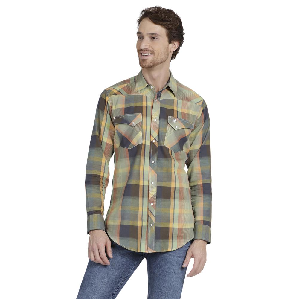 Foto 2 pulgar | Camisa Vaquera Wrangler Slim Fit Multicolor Manga Larga para Hombre