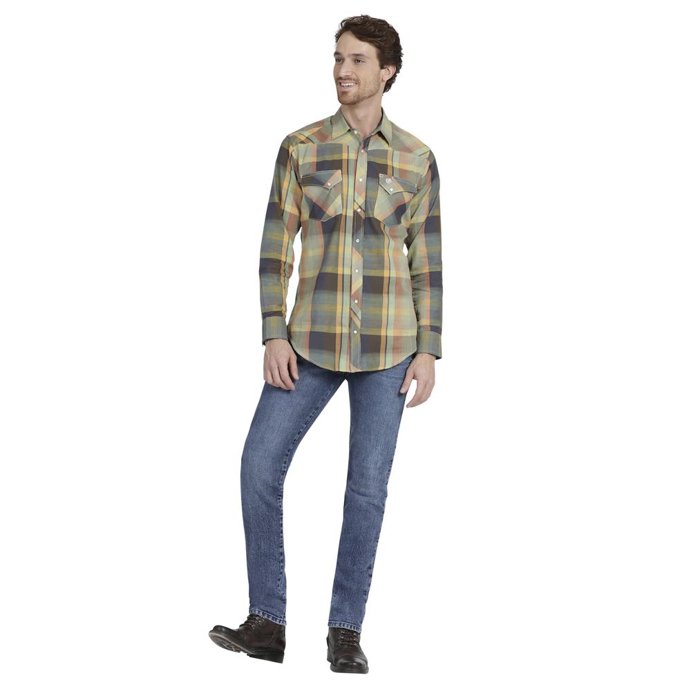 Foto 5 pulgar | Camisa Vaquera Wrangler Slim Fit Multicolor Manga Larga para Hombre