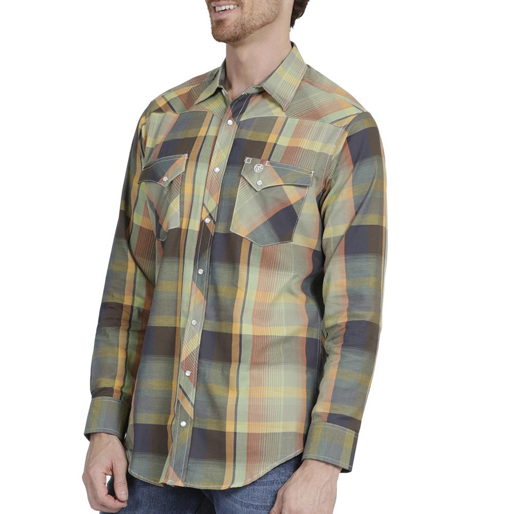 Foto 6 pulgar | Camisa Vaquera Wrangler Slim Fit Multicolor Manga Larga para Hombre