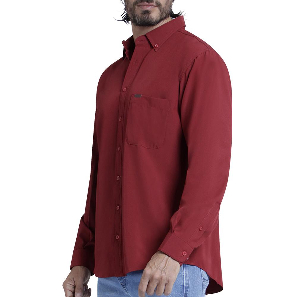 Foto 6 pulgar | Camisa Casual Lee Regular Fit Manga Larga 367 color Vino para Hombre