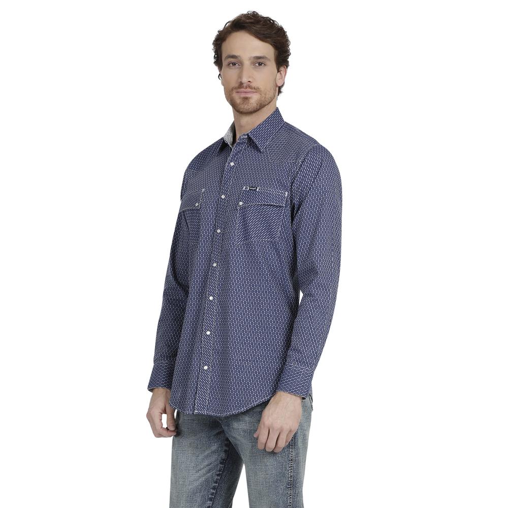 Foto 3 pulgar | Camisa Vaquera Wrangler Slim Fit  971 color Azul para Hombre