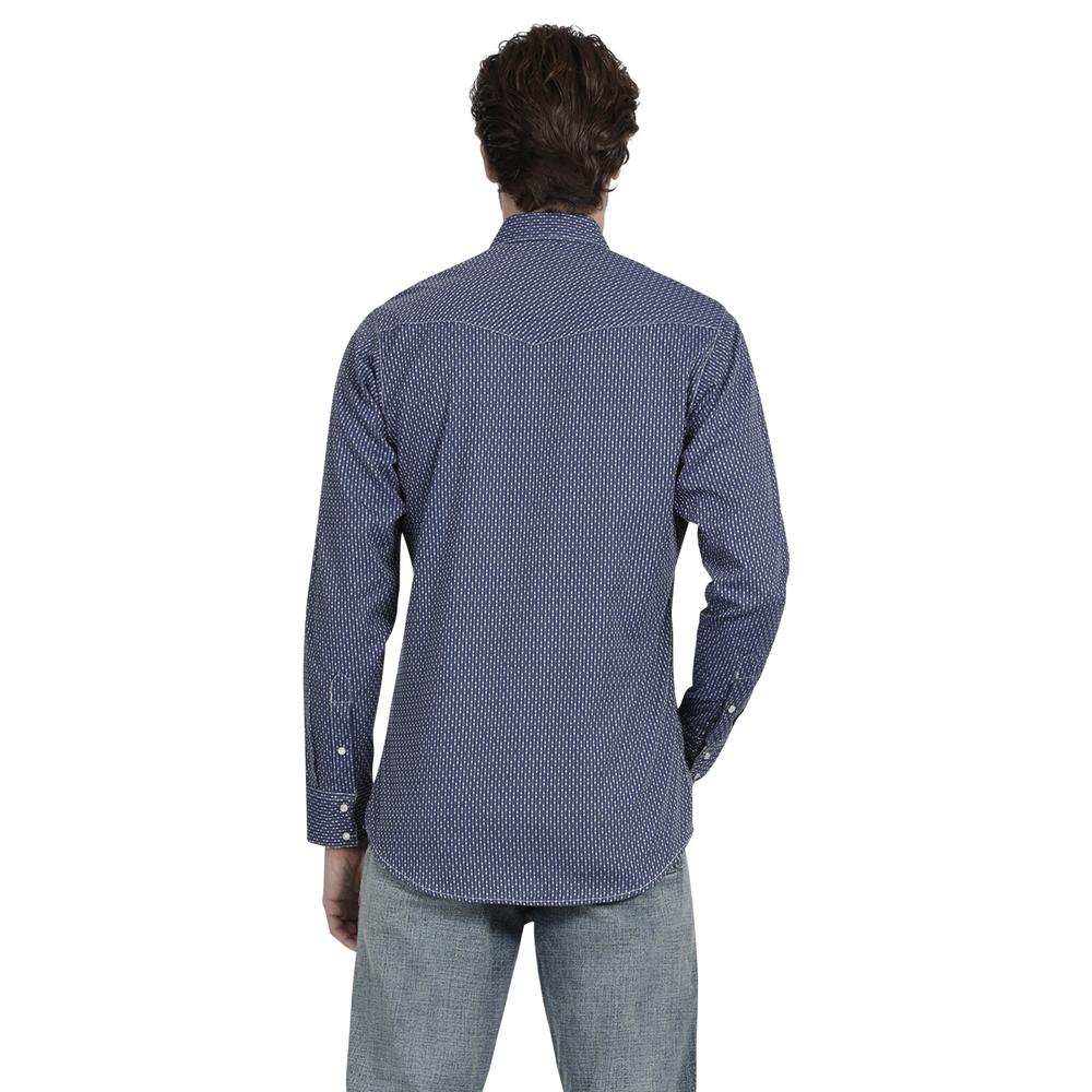 Foto 4 pulgar | Camisa Vaquera Wrangler Slim Fit  971 color Azul para Hombre