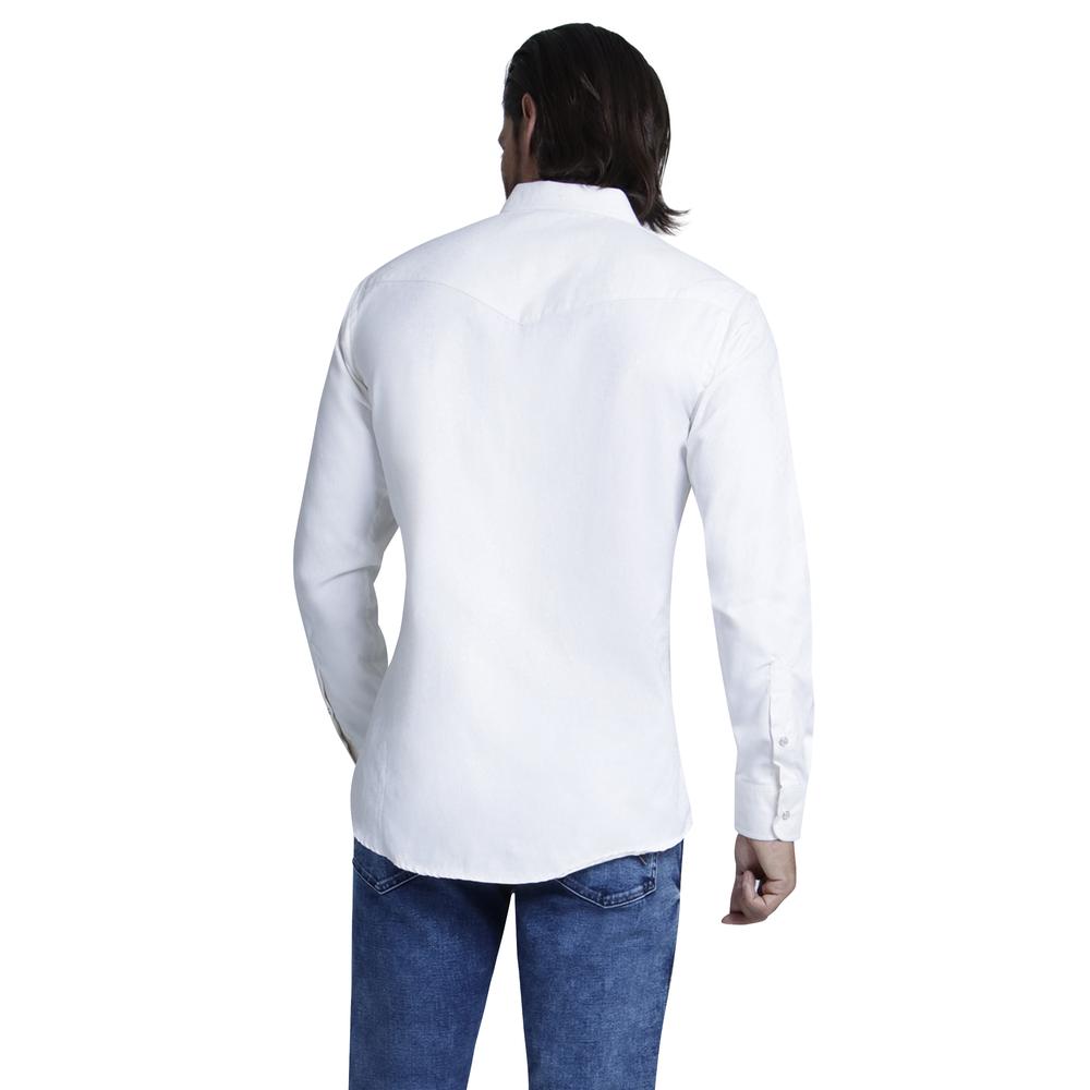 Foto 4 pulgar | Camisa Vaquera Wrangler Regular Fit Manga Larga 943 color Blanco para Hombre