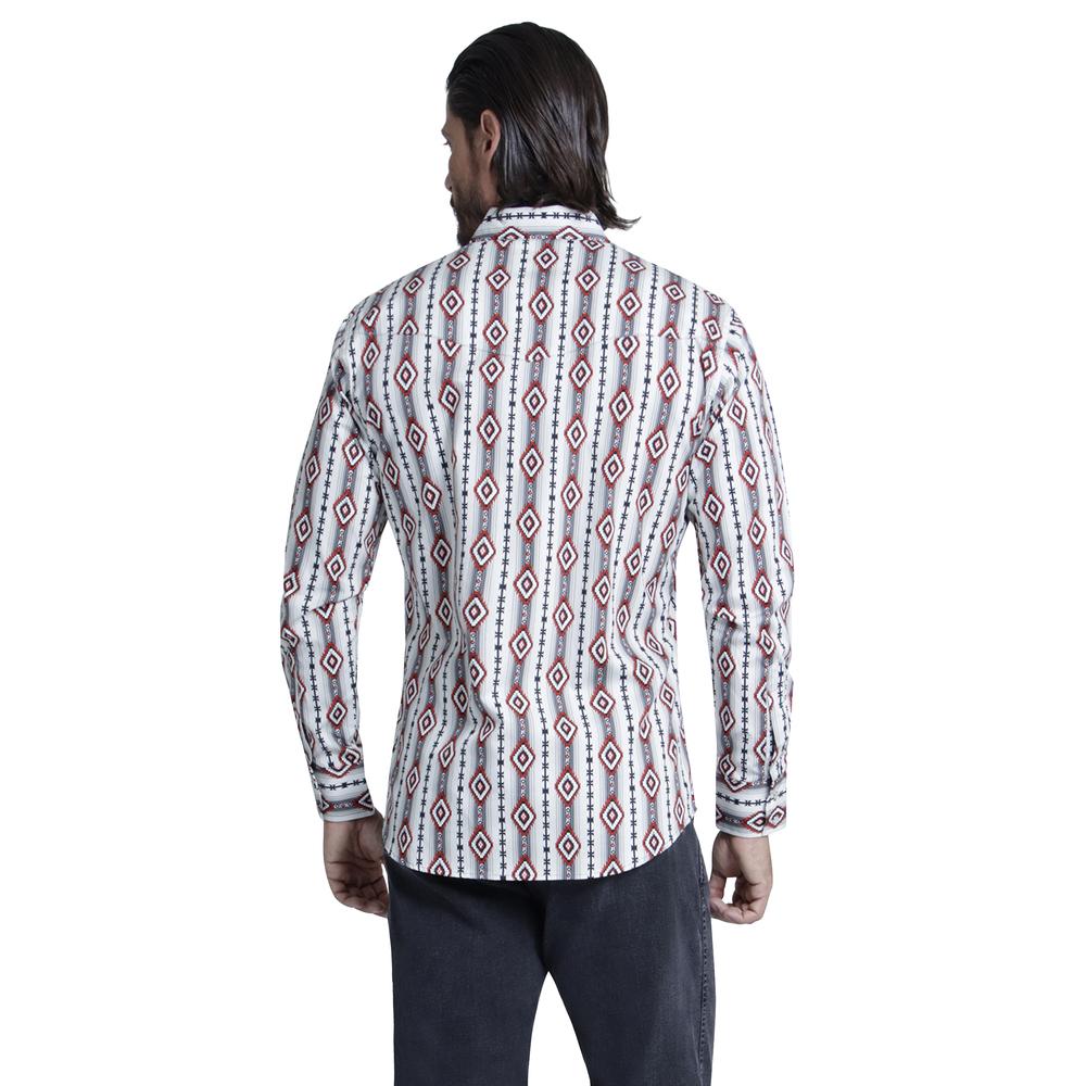 Foto 4 pulgar | Camisa Vaquera Wrangler Regular Fit Manga Larga 961 color Blanco para Hombre