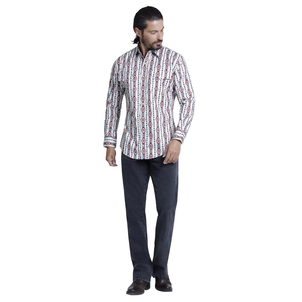 Foto 5 pulgar | Camisa Vaquera Wrangler Regular Fit Manga Larga 961 color Blanco para Hombre