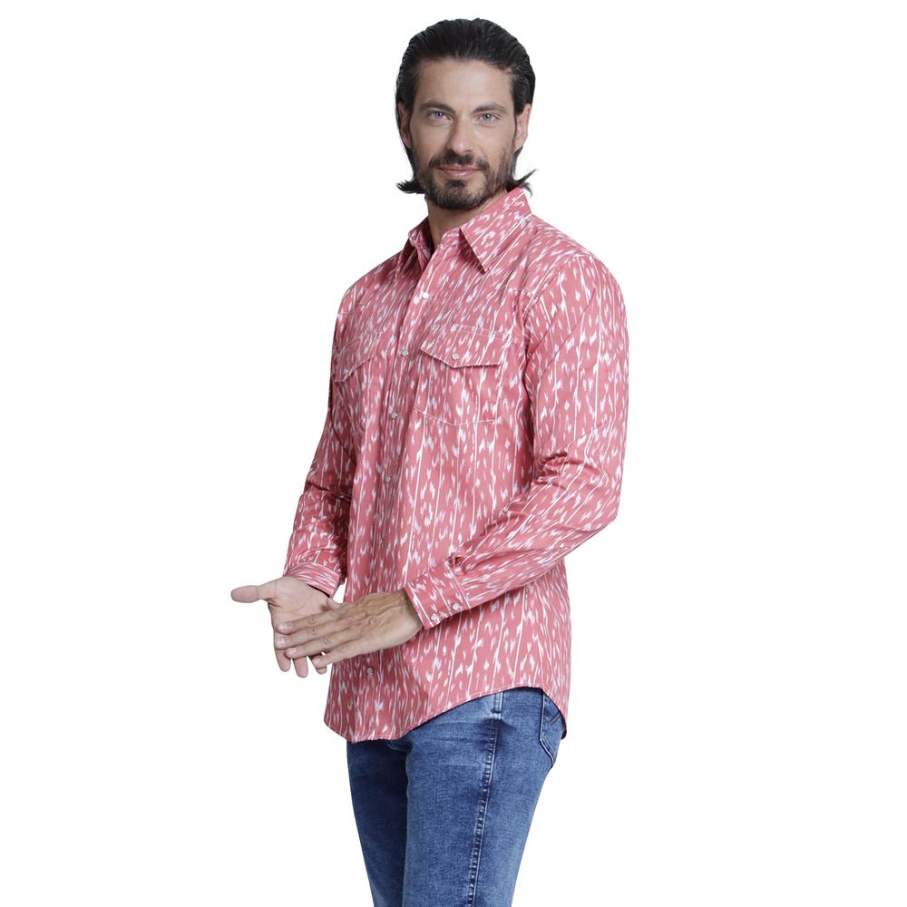 Foto 3 pulgar | Camisa Vaquera Wrangler Regular Fit Manga Larga 958 color Rojo para Hombre