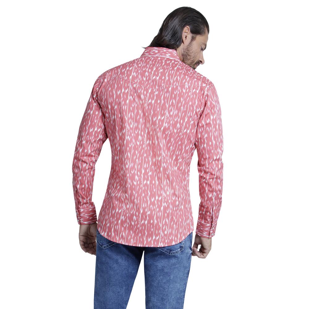 Foto 4 pulgar | Camisa Vaquera Wrangler Regular Fit Manga Larga 958 color Rojo para Hombre