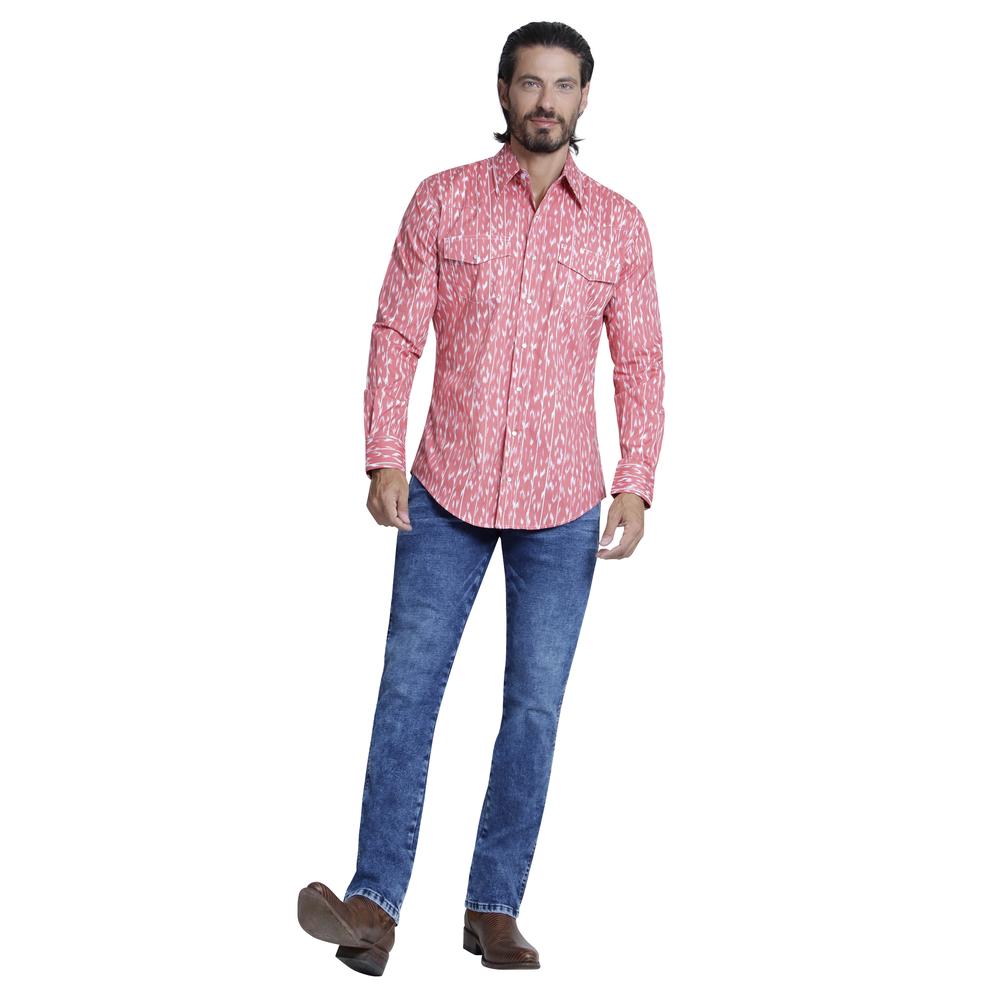 Foto 5 pulgar | Camisa Vaquera Wrangler Regular Fit Manga Larga 958 color Rojo para Hombre