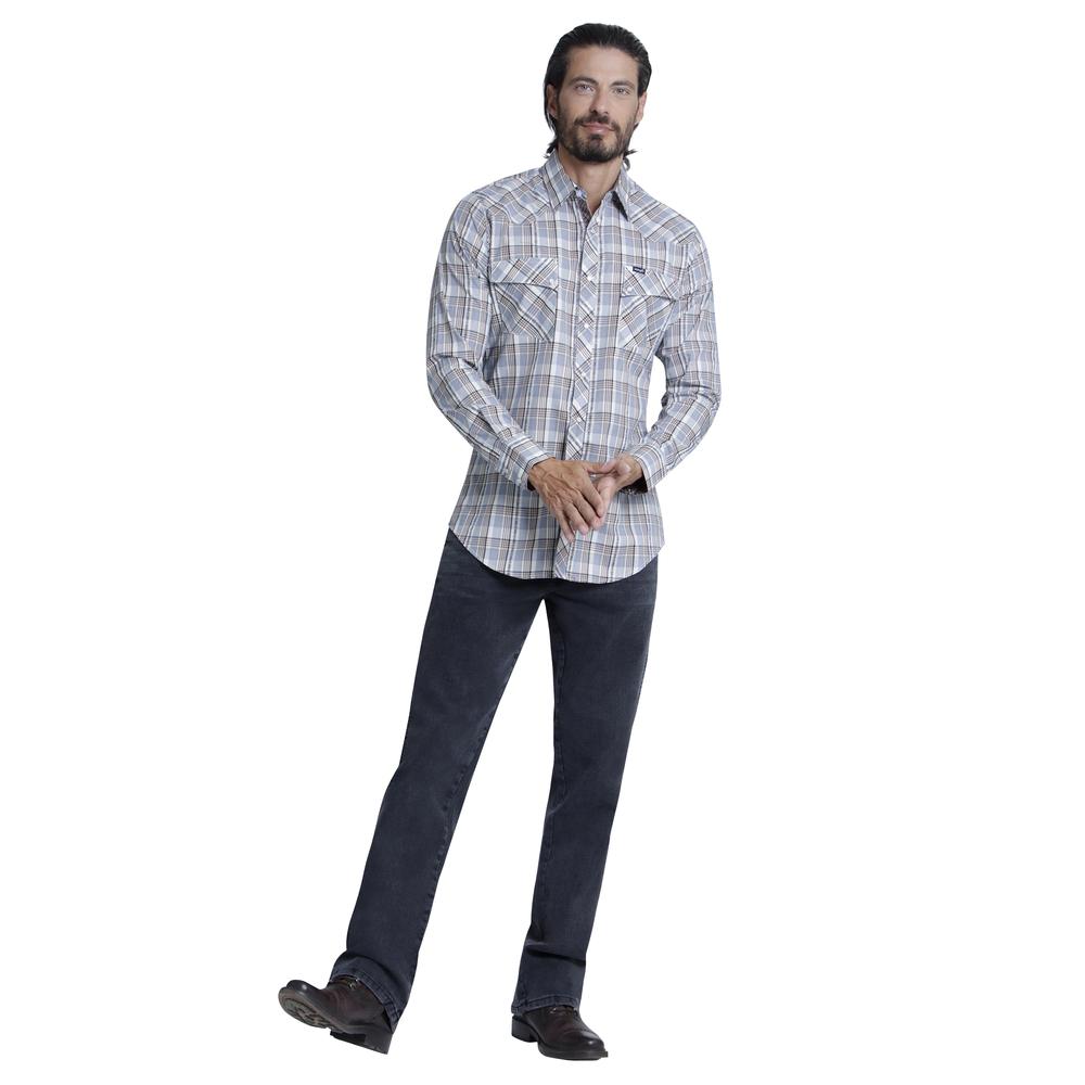 Foto 5 pulgar | Camisa Vaquera Wrangler Slim Fit Manga Larga 956 color Marrón para Hombre