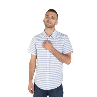 Foto 1 | Camisa Oggi 2211313 color Blanco Popelina Combinada para Hombre