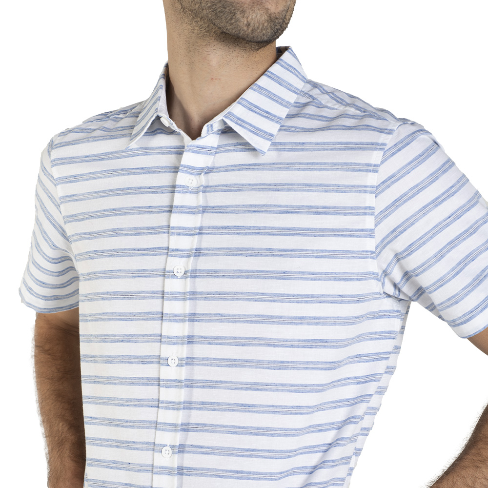 Foto 5 pulgar | Camisa Oggi 2211313 color Blanco Popelina Combinada para Hombre