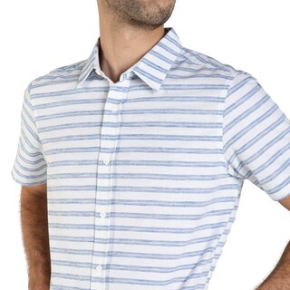 Foto 4 | Camisa Oggi 2211313 color Blanco Popelina Combinada para Hombre