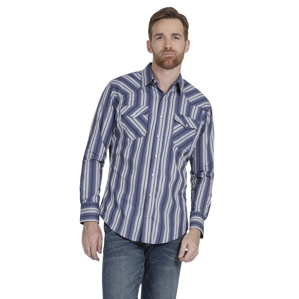 Camisa Vaquera Wrangler Regular Fit color Azul para Hombre