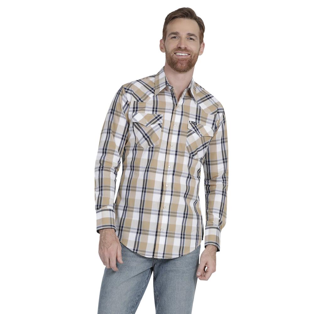 Camisa Vaquera Wrangler Regular Fit Manga Larga 928 color Marrón para Hombre