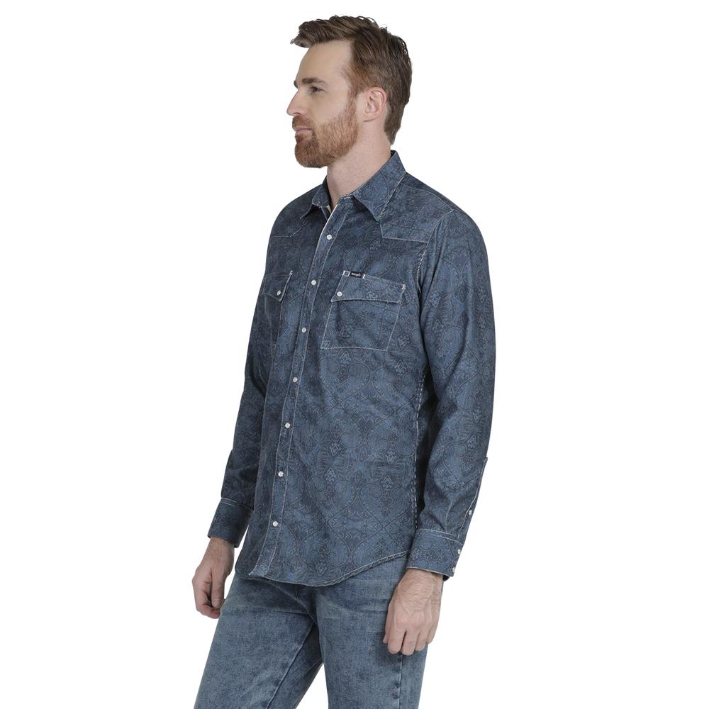 Foto 3 pulgar | Camisa Vaquera Wrangler Slim Fit 944 color Azul para Hombre