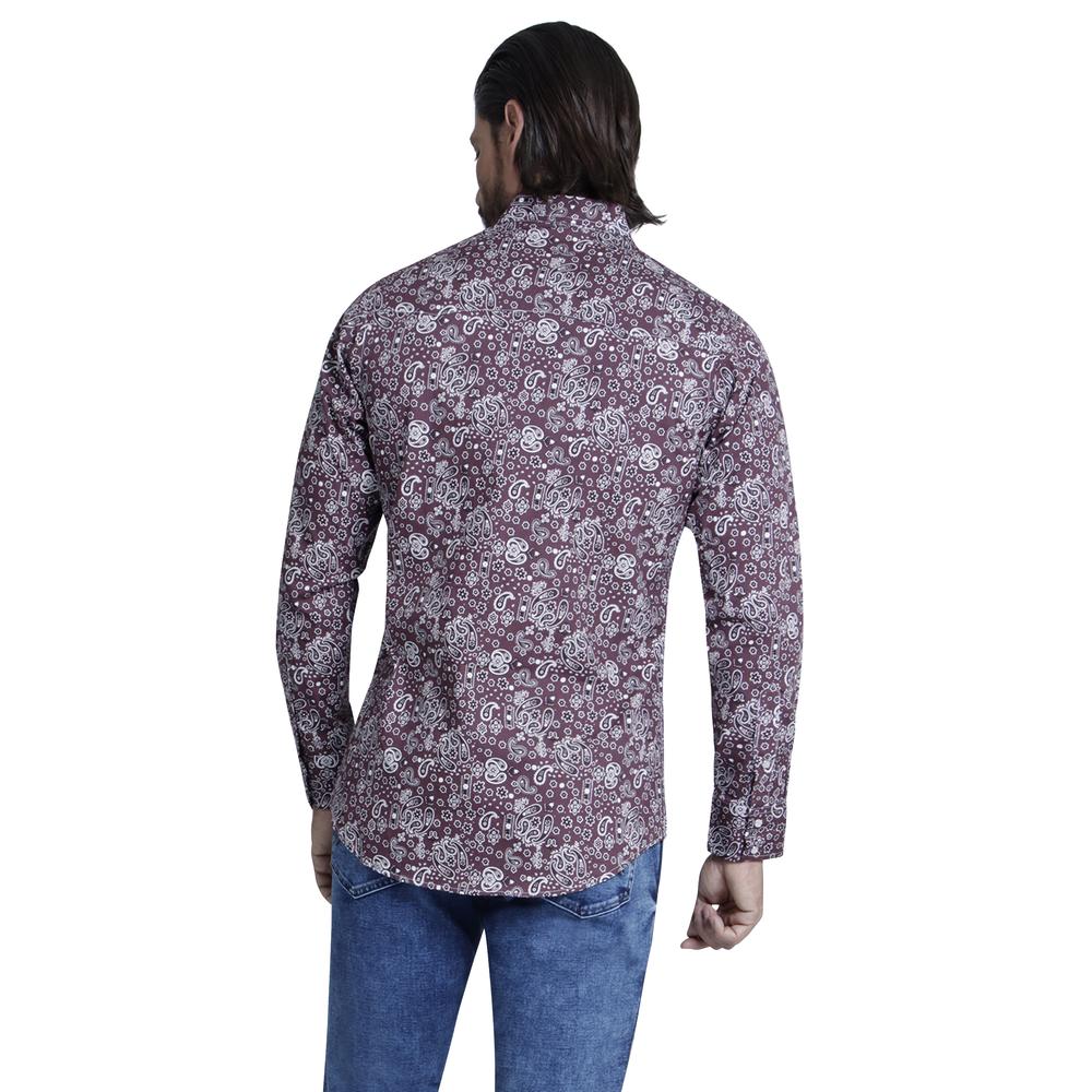 Foto 4 pulgar | Camisa Vaquera Wrangler Slim Fit color Marrón Manga Larga para Hombre