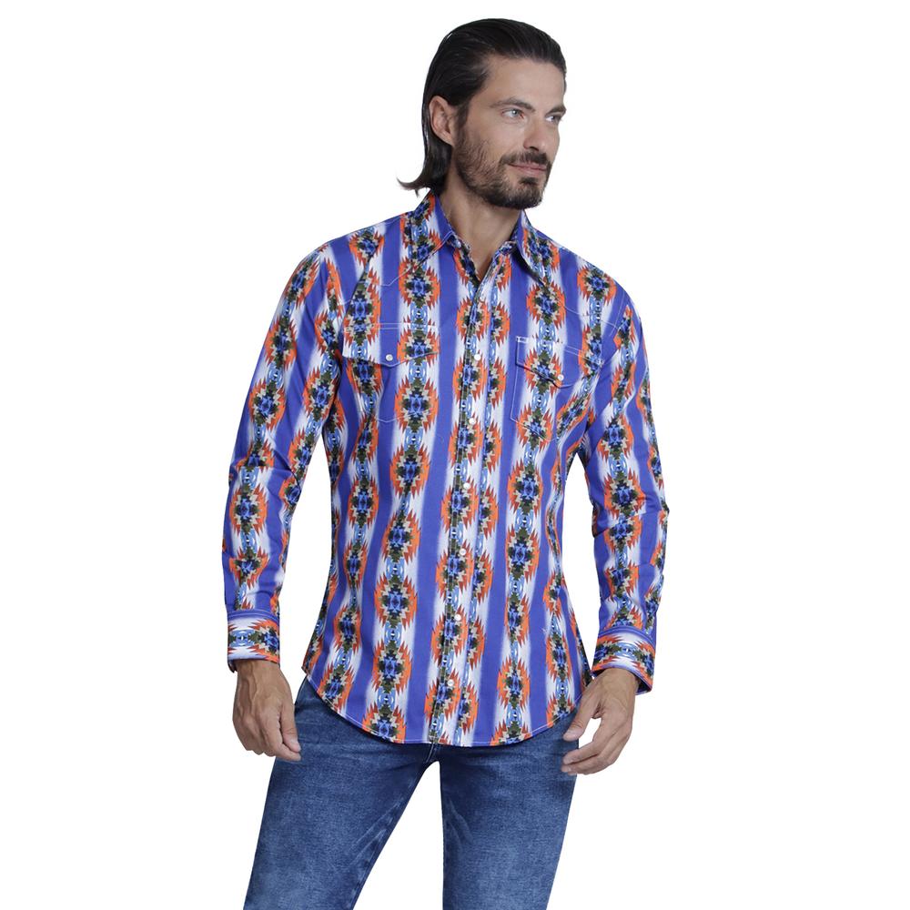 Foto 2 pulgar | Camisa Vaquera Wrangler Regular Fit Manga Larga 959 color Azul para Hombre