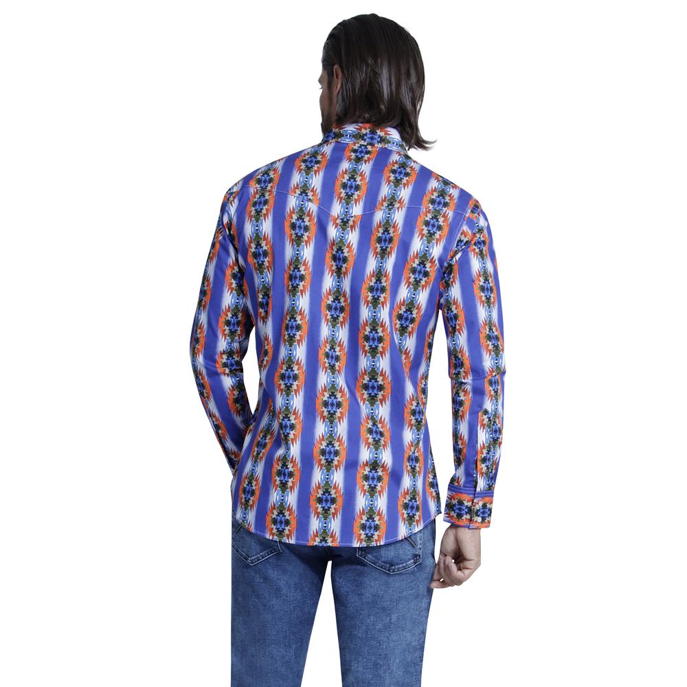 Foto 4 pulgar | Camisa Vaquera Wrangler Regular Fit Manga Larga 959 color Azul para Hombre