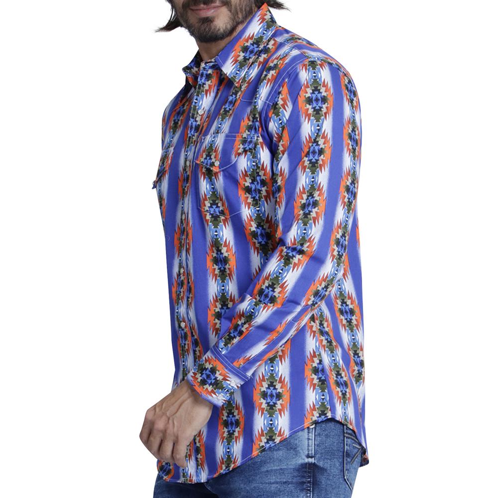 Foto 6 pulgar | Camisa Vaquera Wrangler Regular Fit Manga Larga 959 color Azul para Hombre