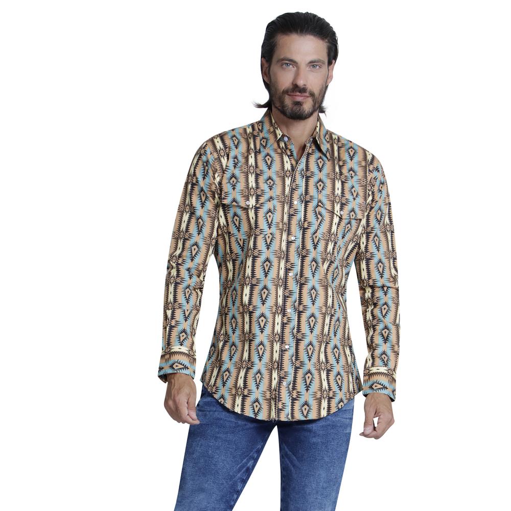 Foto 2 pulgar | Camisa Vaquera Wrangler Regular Fit 960 color Marrón para Hombre