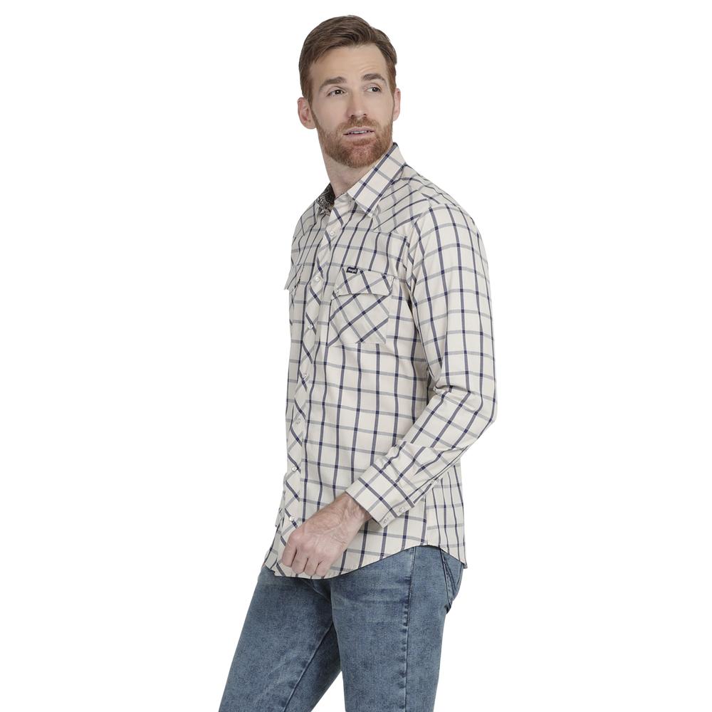 Foto 3 pulgar | Camisa Vaquera Wrangler Slim Fit color Beige para Hombre