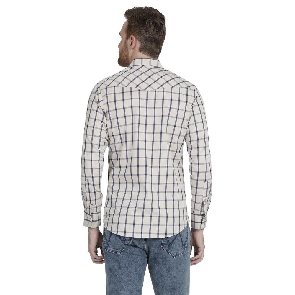 Foto 4 pulgar | Camisa Vaquera Wrangler Slim Fit color Beige para Hombre