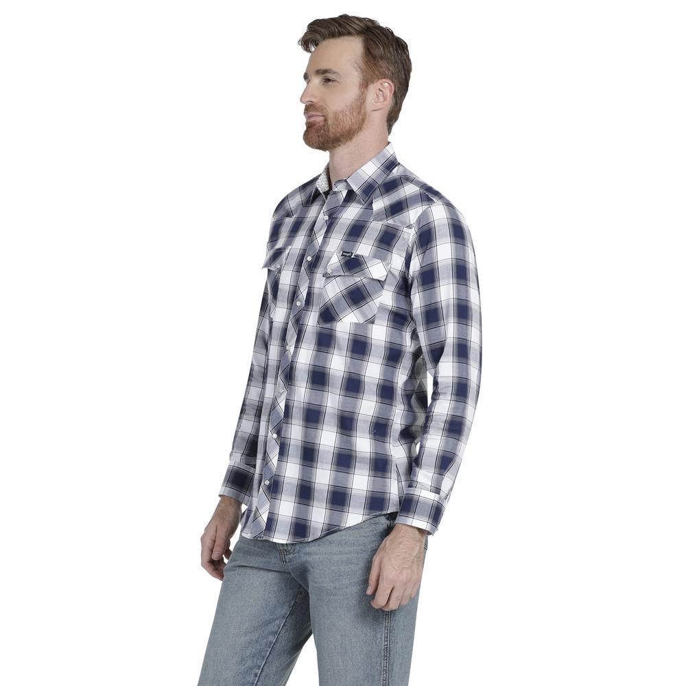 Foto 2 | Camisa Vaquera Wrangler Slim Fit Manga Larga 969 color Azul para Hombre