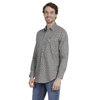Foto 2 | Camisa Vaquera Wrangler Slim Fit 977 Color Verde para Hombre