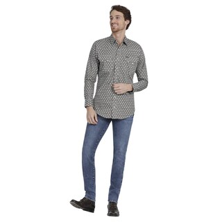Foto 4 | Camisa Vaquera Wrangler Slim Fit 977 Color Verde para Hombre