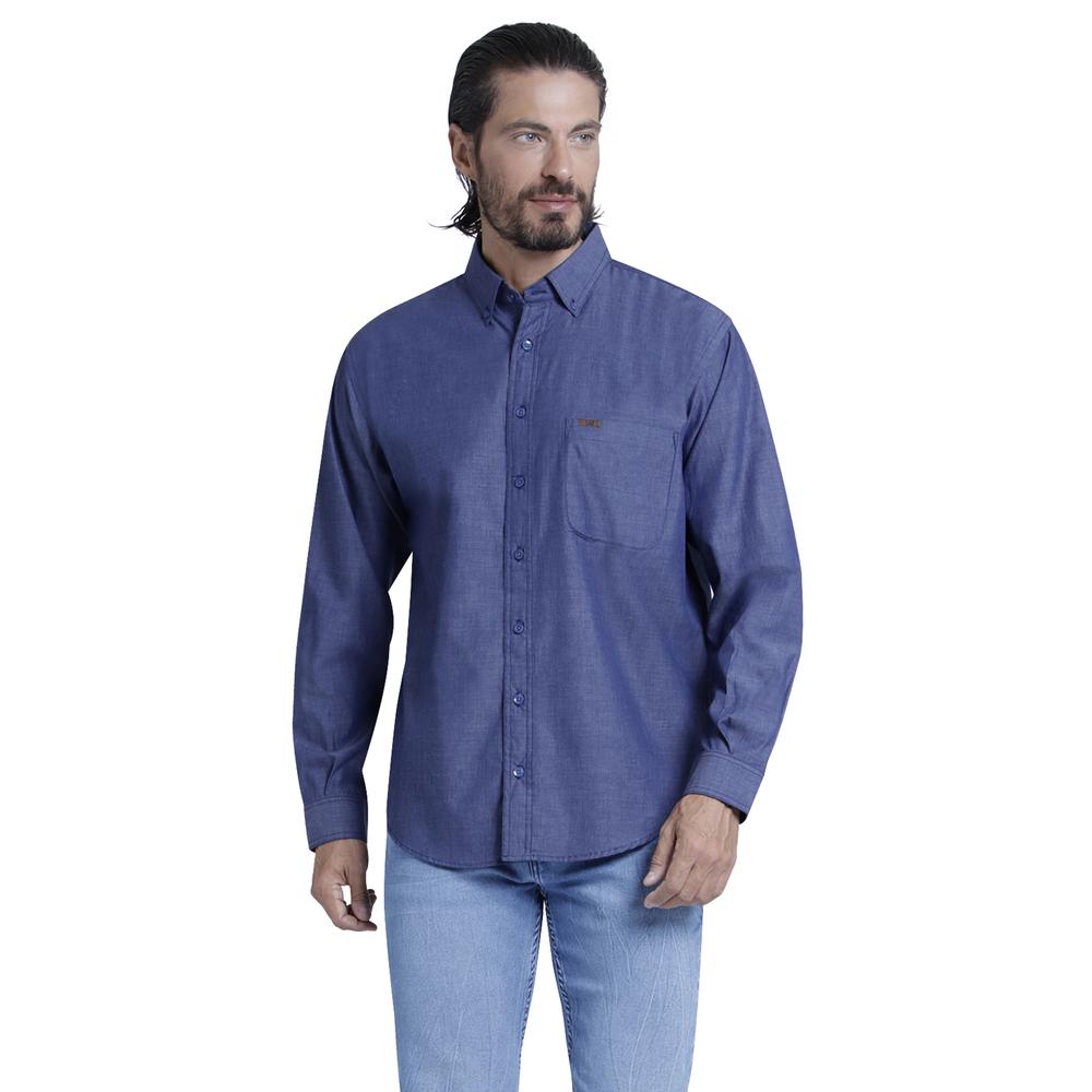 Foto 2 pulgar | Camisa Casual Lee Regular Fit Manga Larga 311 color Azul para Hombre