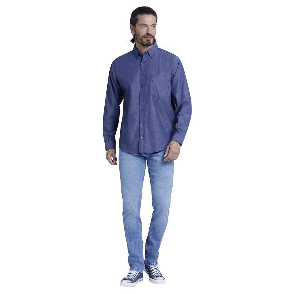 Foto 5 pulgar | Camisa Casual Lee Regular Fit Manga Larga 311 color Azul para Hombre