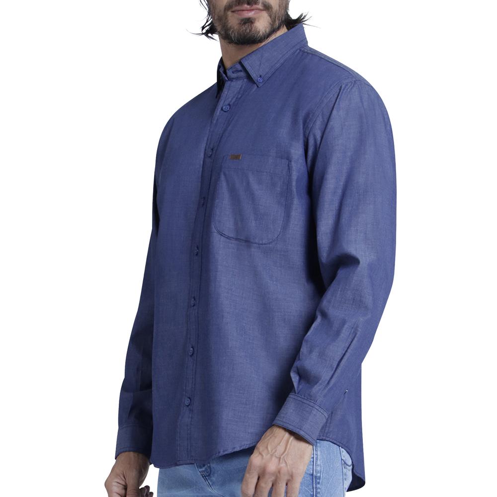 Foto 6 pulgar | Camisa Casual Lee Regular Fit Manga Larga 311 color Azul para Hombre