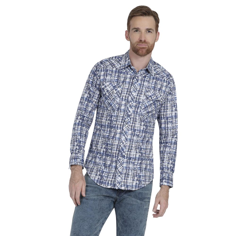 Foto 2 pulgar | Camisa Vaquera para Hombre Wrangler Slim Fit Manga Larga 923 color Azul