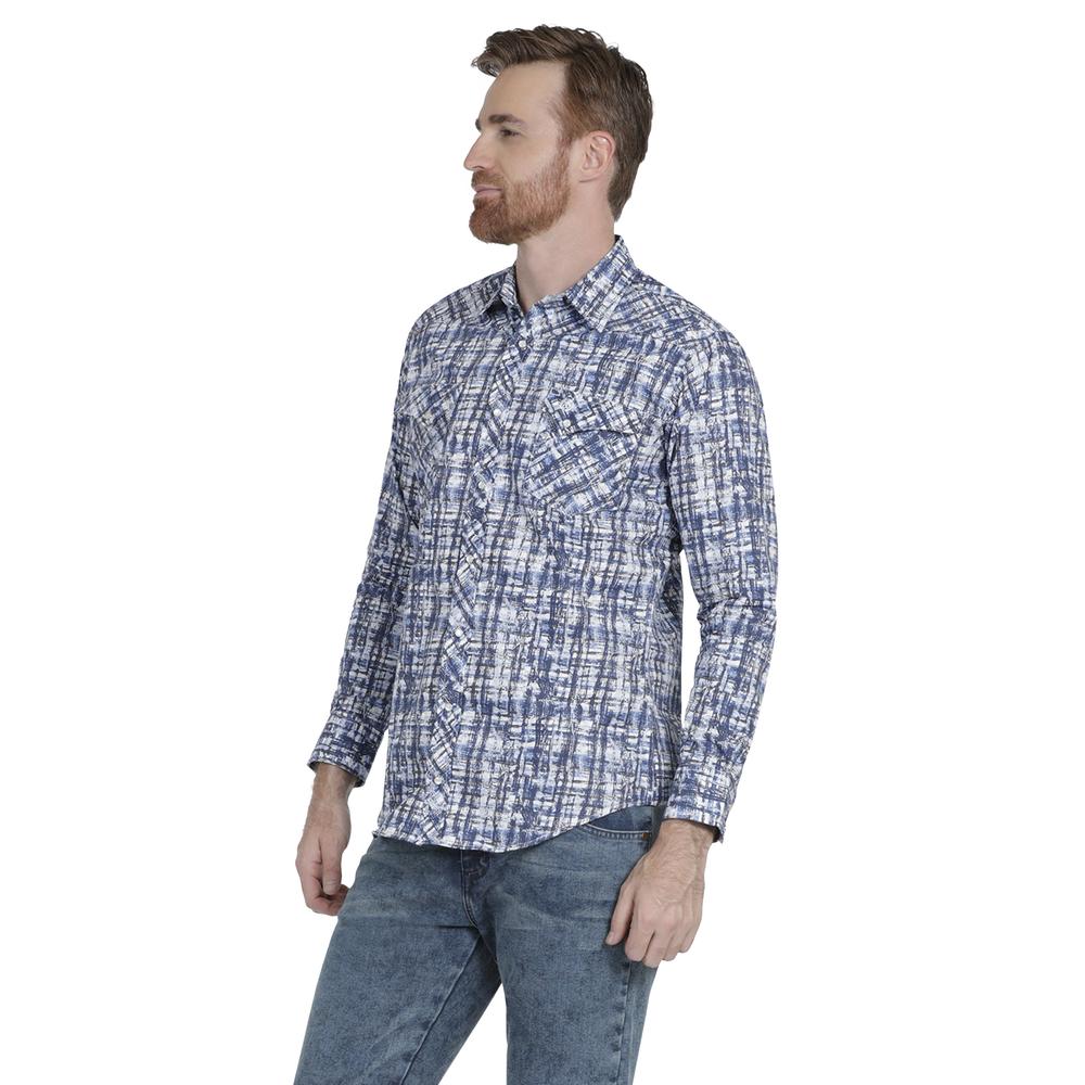 Foto 2 | Camisa Vaquera para Hombre Wrangler Slim Fit Manga Larga 923 color Azul