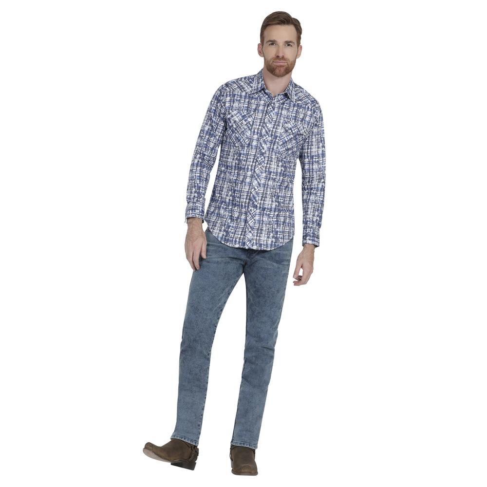 Foto 5 pulgar | Camisa Vaquera para Hombre Wrangler Slim Fit Manga Larga 923 color Azul