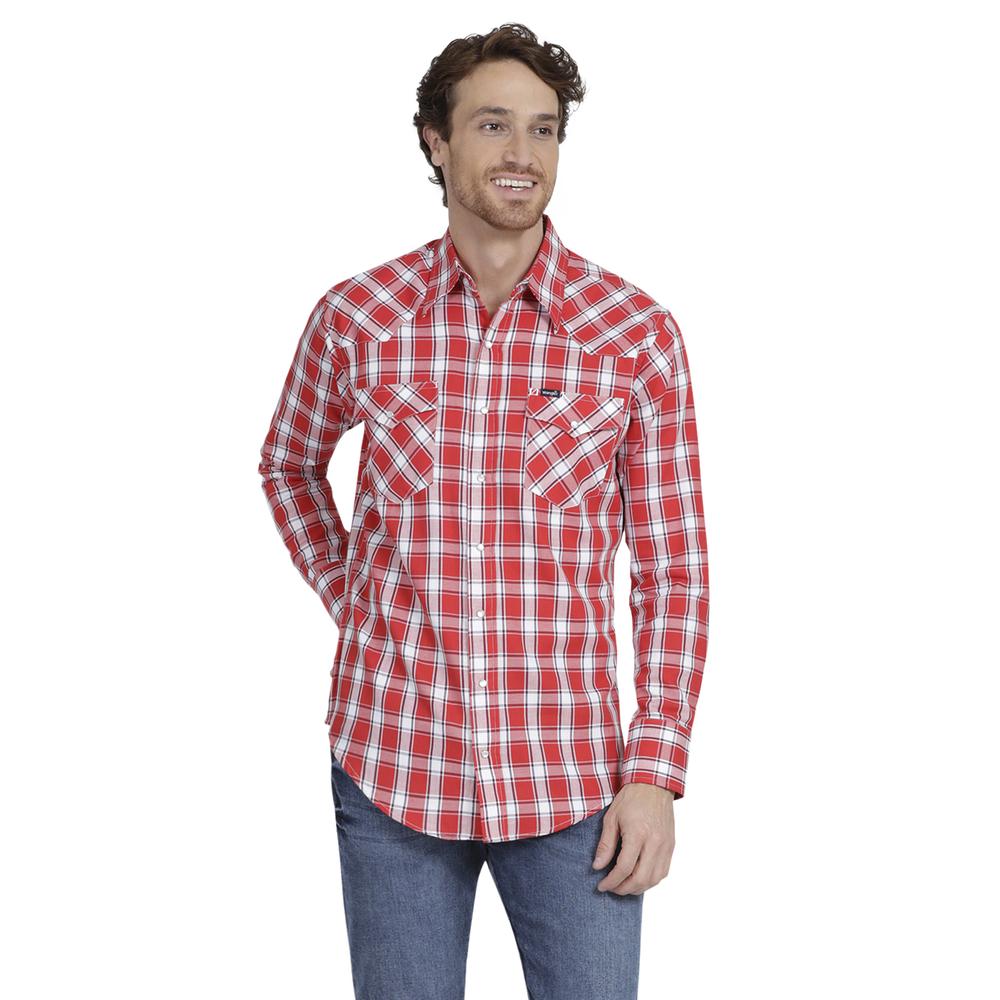 Foto 2 pulgar | Camisa Vaquera Wrangler Regular Fit Manga Larga 927 color Rojo para Hombre