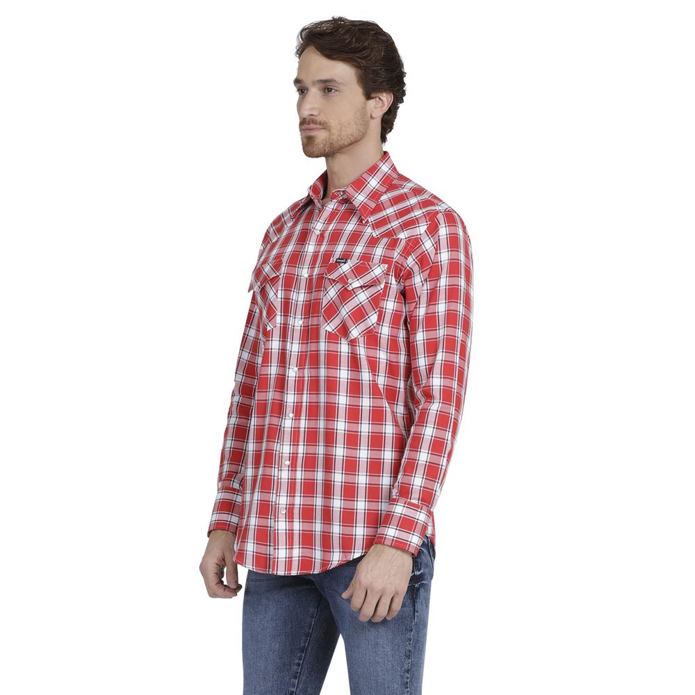 Foto 3 pulgar | Camisa Vaquera Wrangler Regular Fit Manga Larga 927 color Rojo para Hombre