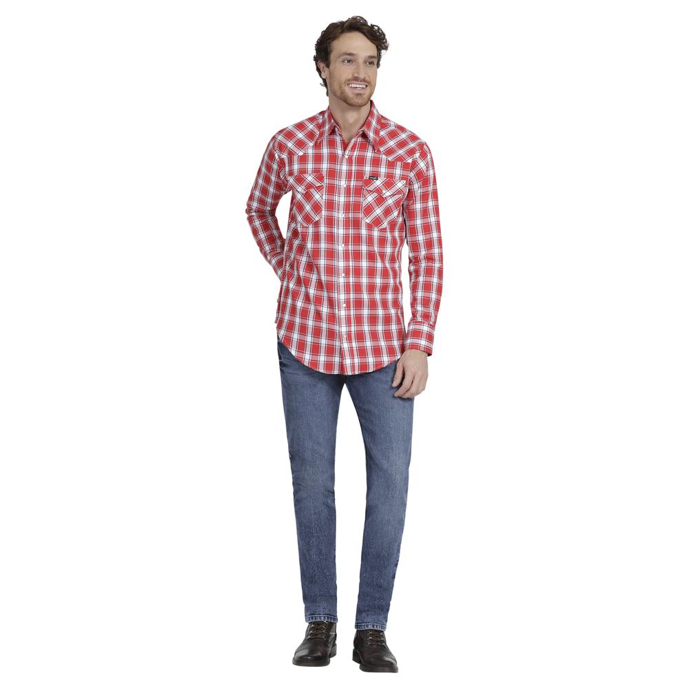 Foto 5 pulgar | Camisa Vaquera Wrangler Regular Fit Manga Larga 927 color Rojo para Hombre