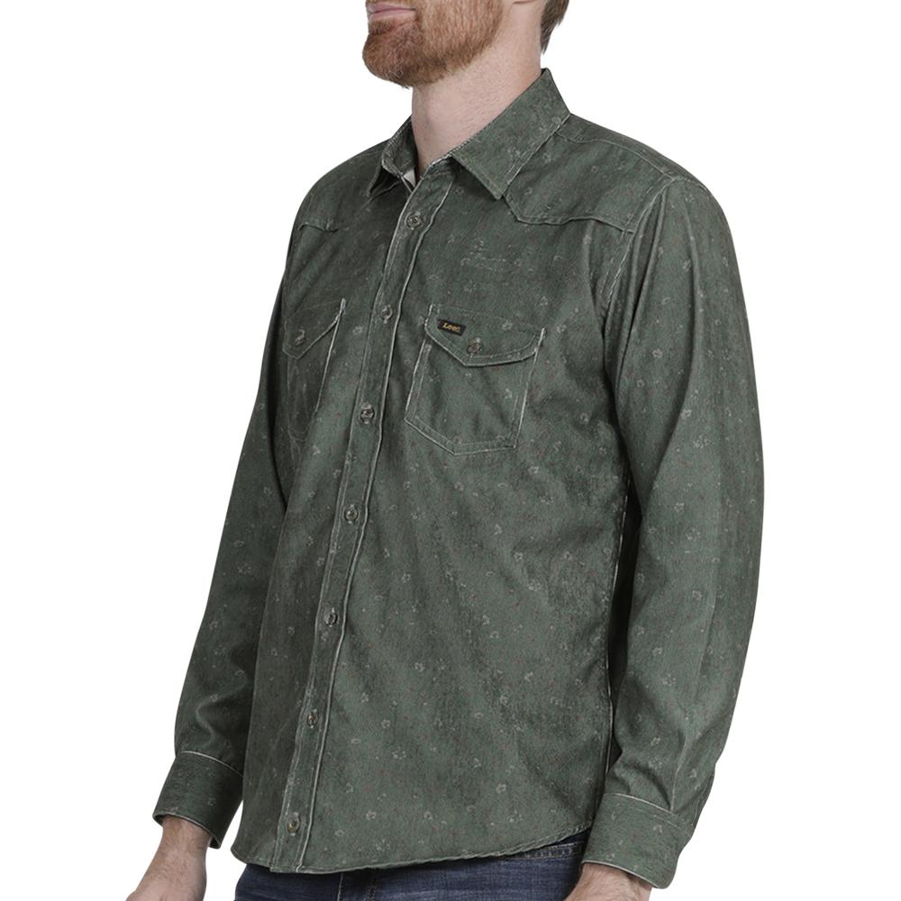 Foto 6 pulgar | Camisa Casual Lee Slim Fit Manga Larga 341 color Verde para Hombre