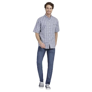 Foto 4 | Camisa Casual Lee Regular Fit 340 color Azul para Hombre