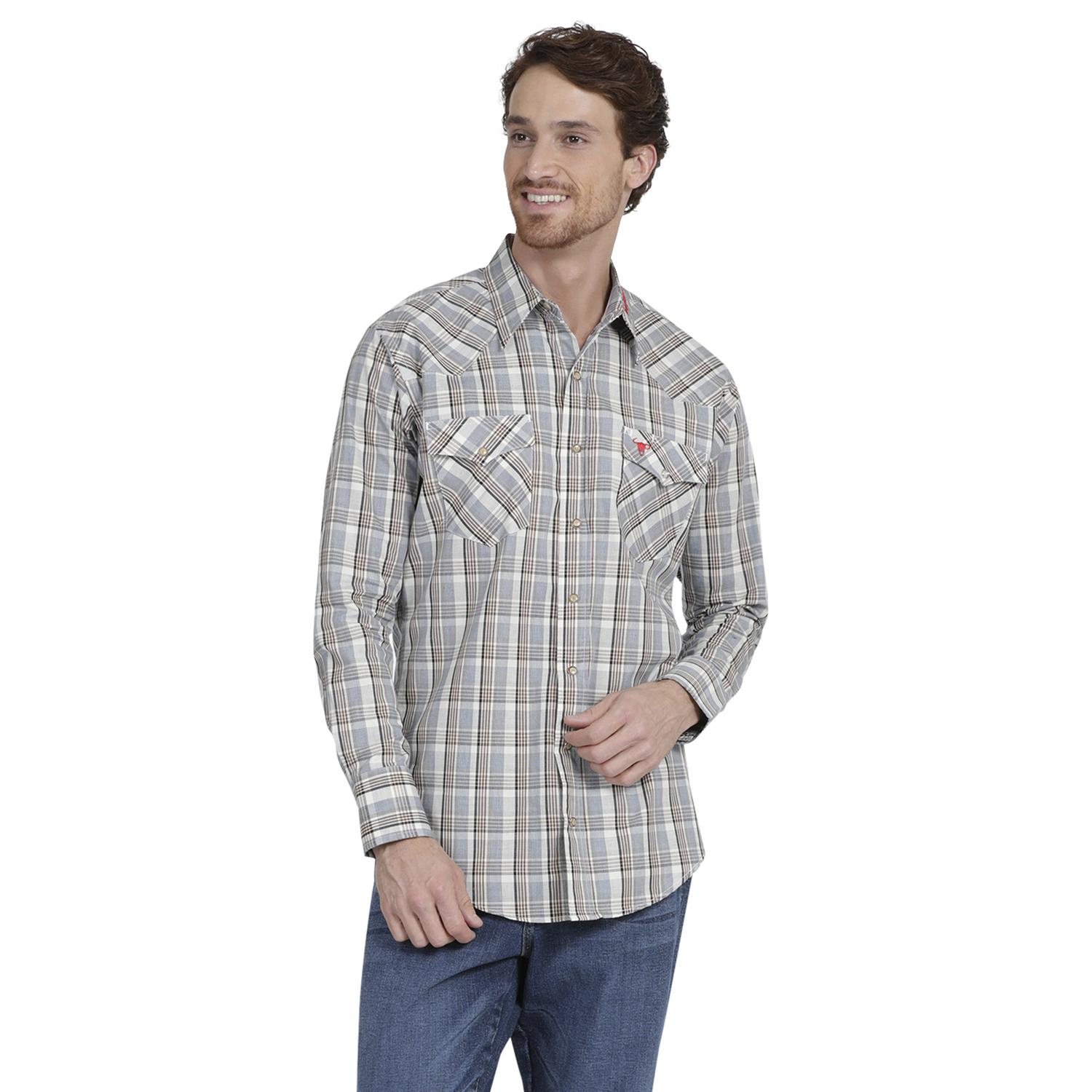 Foto 2 pulgar | Camisa Vaquera Wrangler Regular Fit Manga Larga 936 color Beige para Hombre