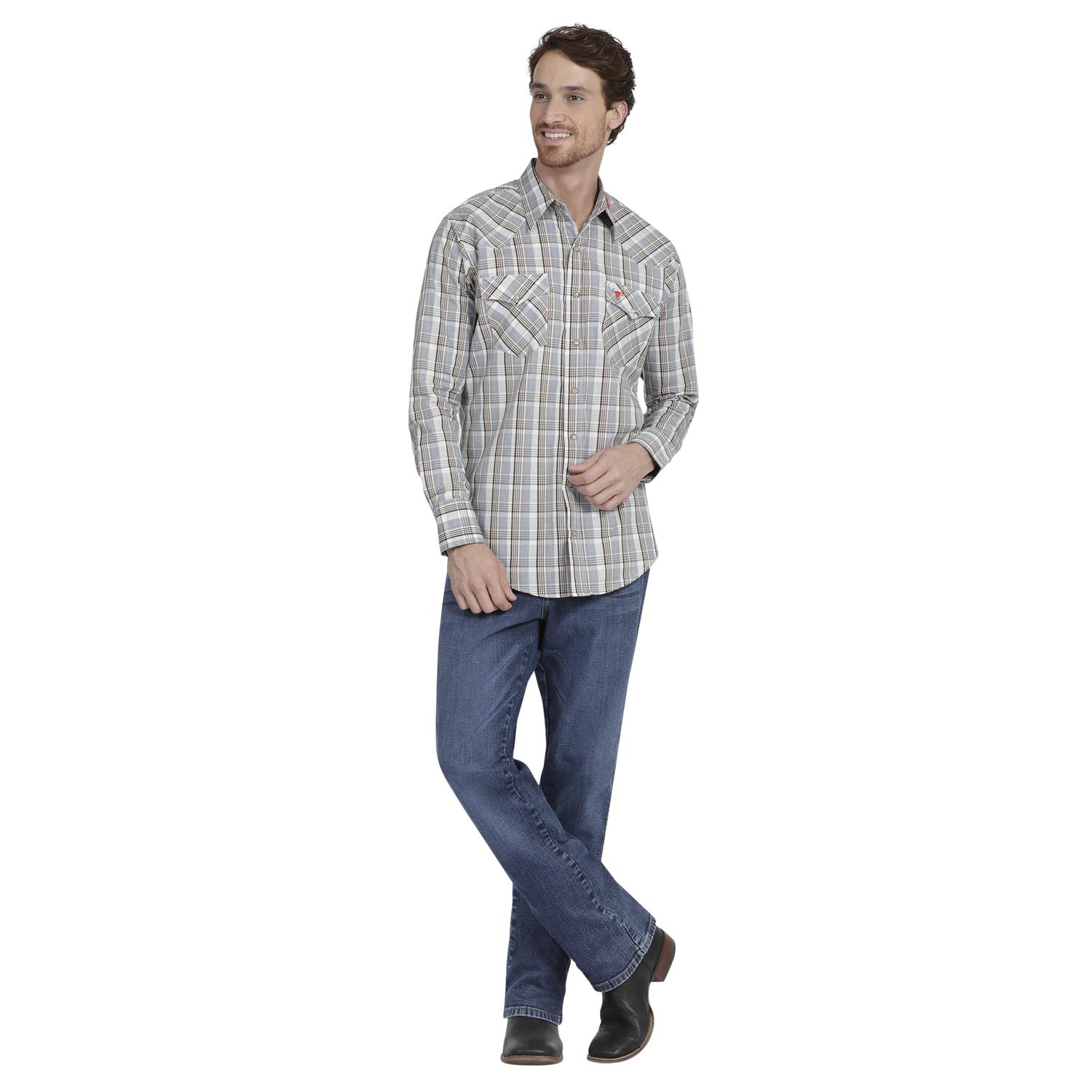 Foto 4 pulgar | Camisa Vaquera Wrangler Regular Fit Manga Larga 936 color Beige para Hombre