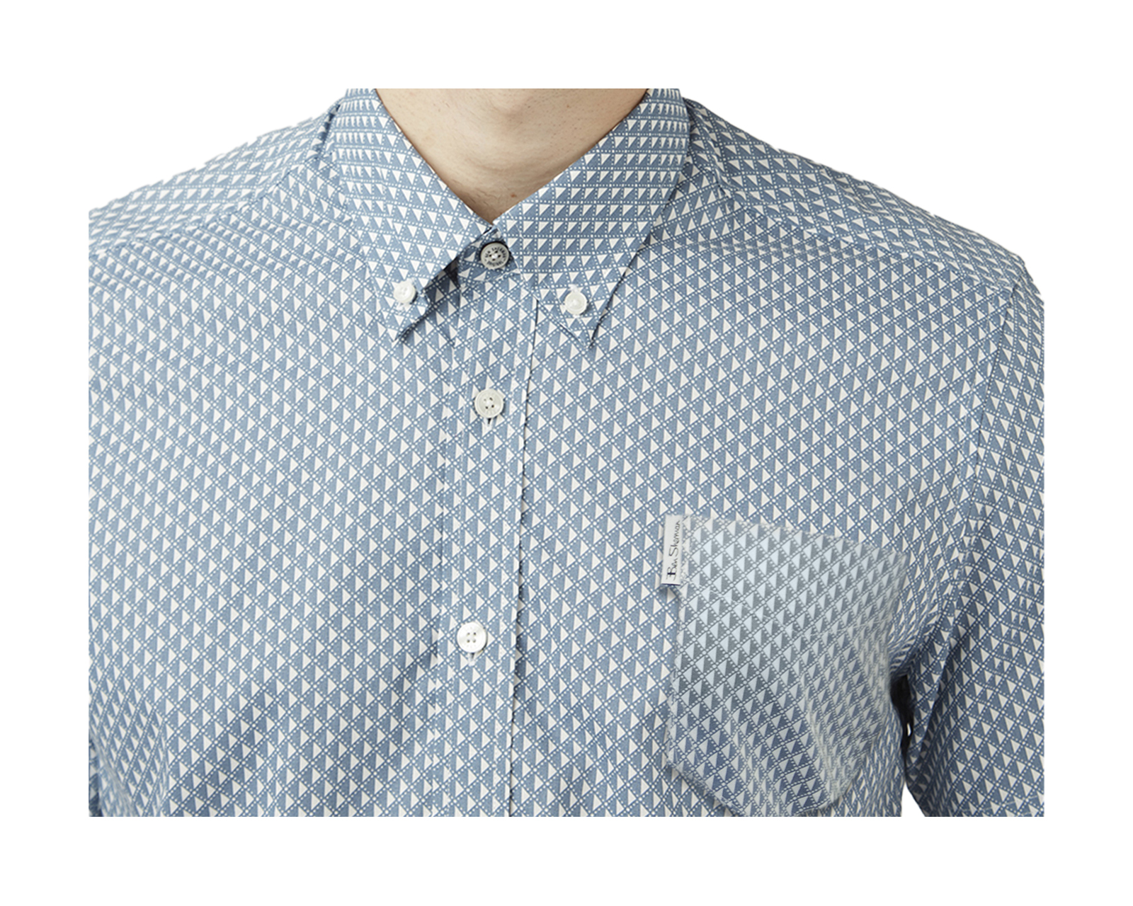 Foto 4 pulgar | Camisa de Manga Corta Ben Sherman Geo para Hombre